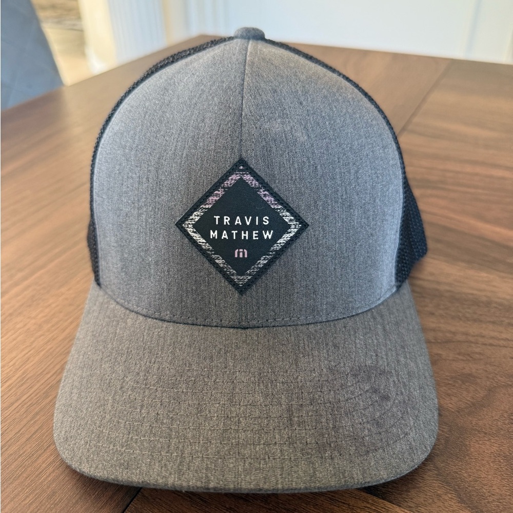 Travis Mathew Black and Gray Flexfit Cap